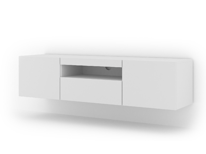 TV asztal/szekrény Aurora (matt fehér) (LED)