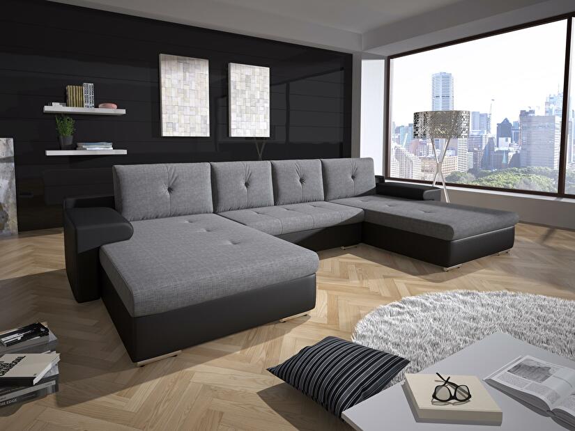 U-alakú sarok kanapé Marlen (szürke + fekete) (B) *kiárusítás