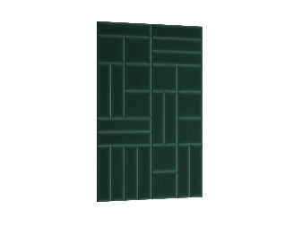 Kárpitozott panel 26 db.  Quadra 120x195 cm (zöld)