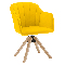 Irodai fotel Daine (bükk + sárga)