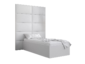Egyszemélyes ágy 90 cm Brittany 1 (fehér matt + fehér)