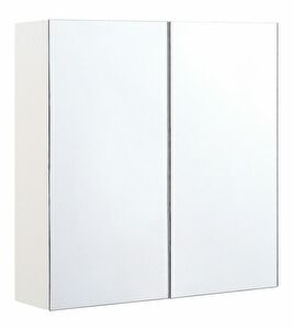 Fürdőszoba szekrény Navza (fehér + ezüst)
