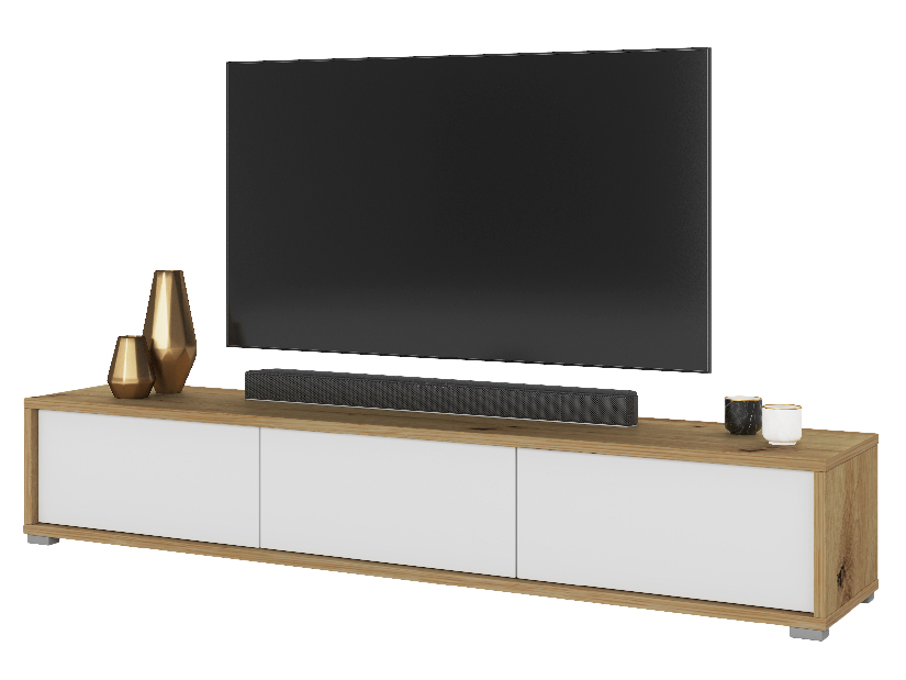 TV asztal Fiora 38 (artisan tölgy + fehér)
