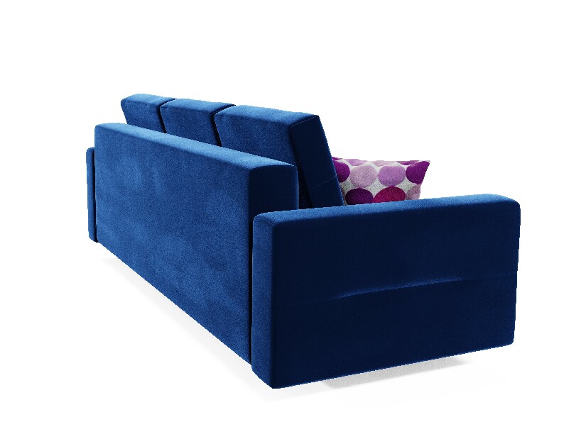 Szétnyitható kanapé Bergenia (kék + rózsaszín párnák)