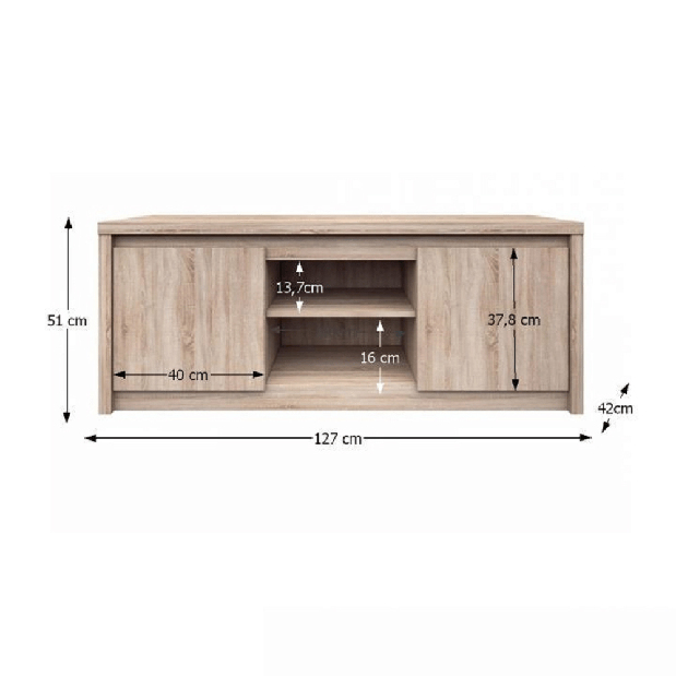 TV asztal/szekrény Rihana Typ 16 2D