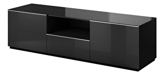 Falraszerelhő TV asztal Henry Typ 40 (fekete + magasfényű fekete)