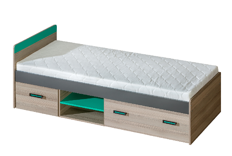 Egyszemélyes ágy 80 cm Ulmo U7 (ágyráccsal és tárhellyel)