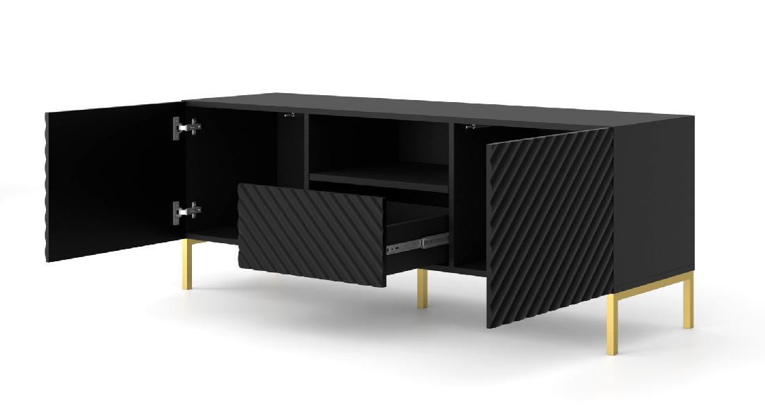 TV asztal/szekrény Surfy 3D (fekete)