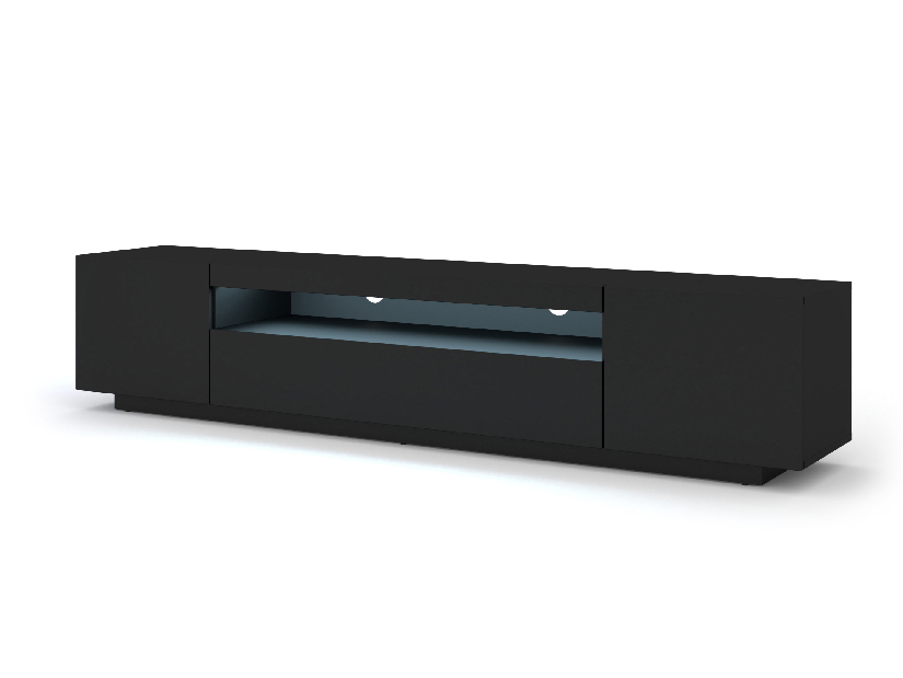 TV asztal/szekrény Aurora 200 (matt fekete) (LED)