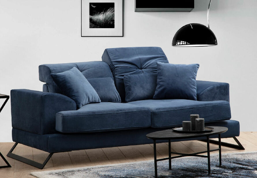 Kétszemélyes kanapé Friddy (kék)