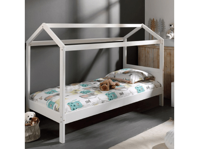 Egyszemélyes ágy 90 cm Impresionista (fehér)