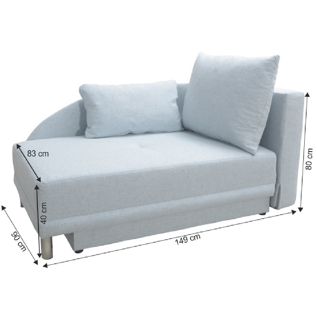 Szétnyitható kanapé Laren (világoskék) (J)