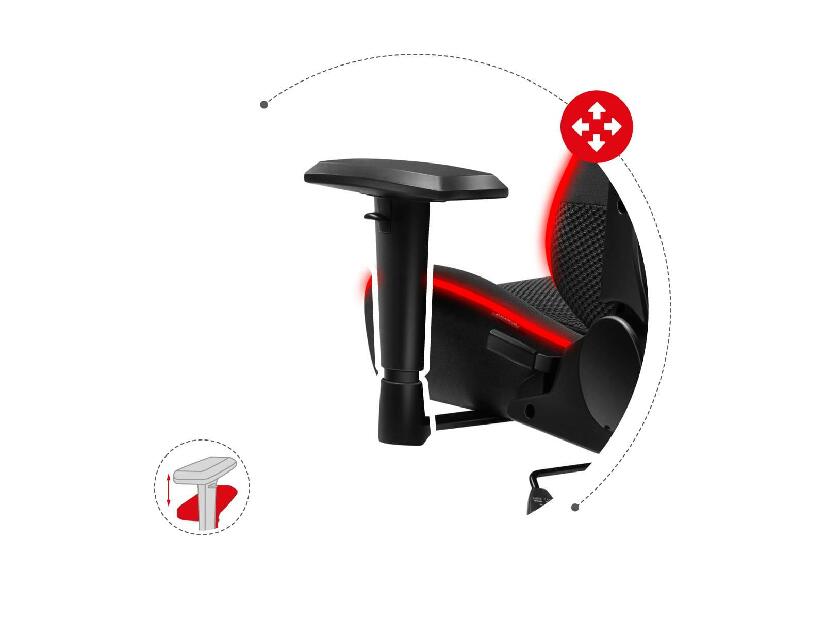 Játék szék Fusion 6.3 (fekete + többszínű) (LED világítással)