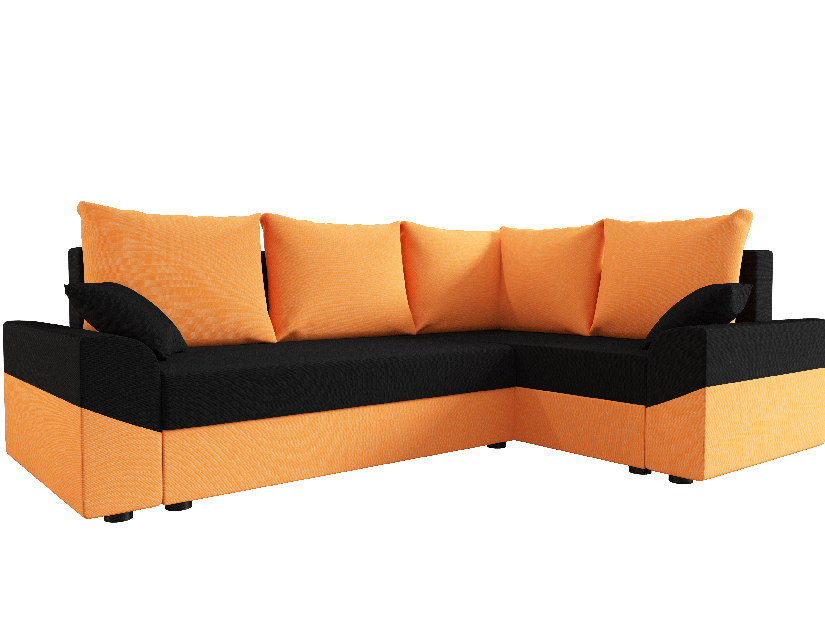 Sarok ülőgarnitúra Dusk Plus (narancssárga + fekete) (J)