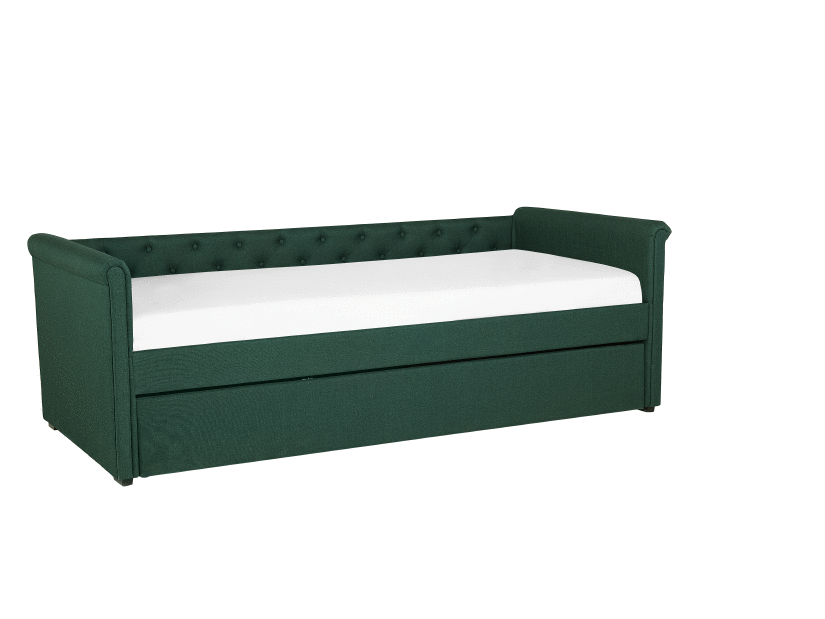 Szétnyitható ágy90 cm LISABON (ágyráccsal) (zöld)