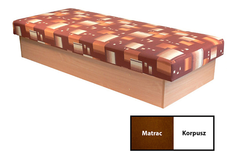 Egyszemélyes ágy (dívány) 80 cm Edo 12 (rugós matraccal) *kiárusítás