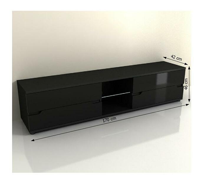 TV asztal/szekrény Aberdovey AS 30 (fekete) (világítással)