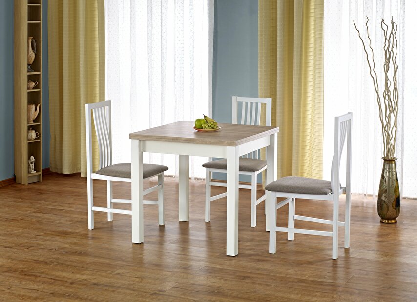 Étkezőasztal Gracjan (sonoma tölgy + fehér) (4-6 fő részére) *kiárusítás