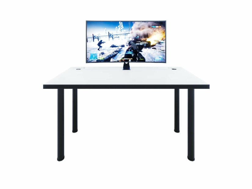 Gamer PC asztal Gamer X (fehér + fekete) (RGB LED világítással)
