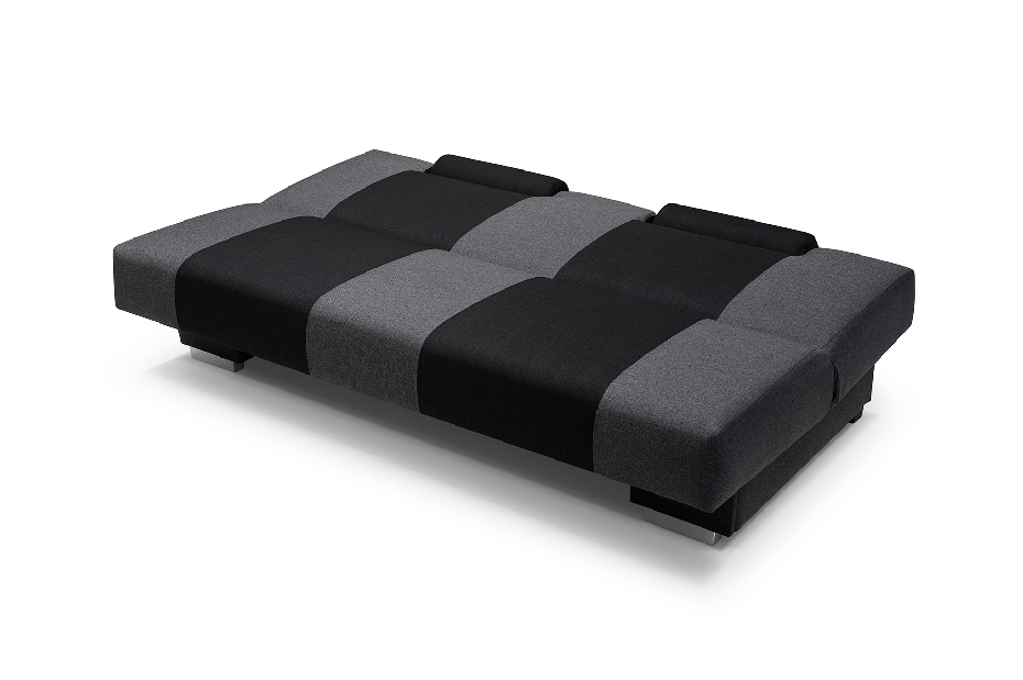 Háromszemélyes kanapé Adrian (sötétszürke + fekete)