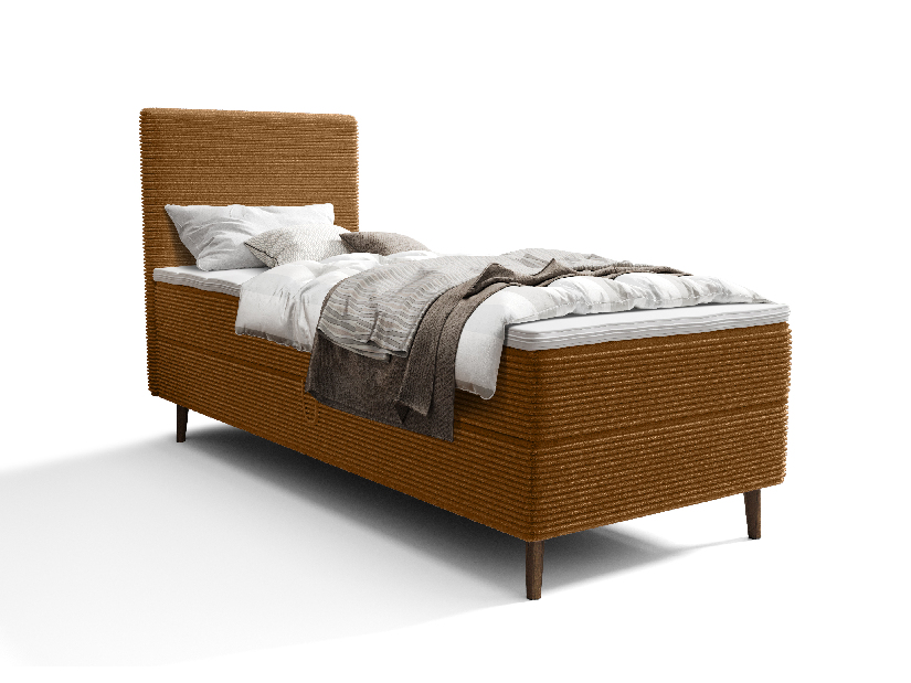 Egyszemélyes ágy 90 cm Napoli Comfort (karamell) (ágyráccsal és tárolóhely nélkül)