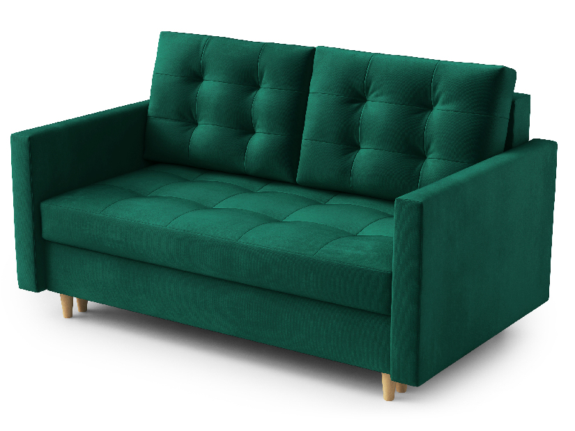 Kétszemélyes kanapé Jennifer (sötétzöld)