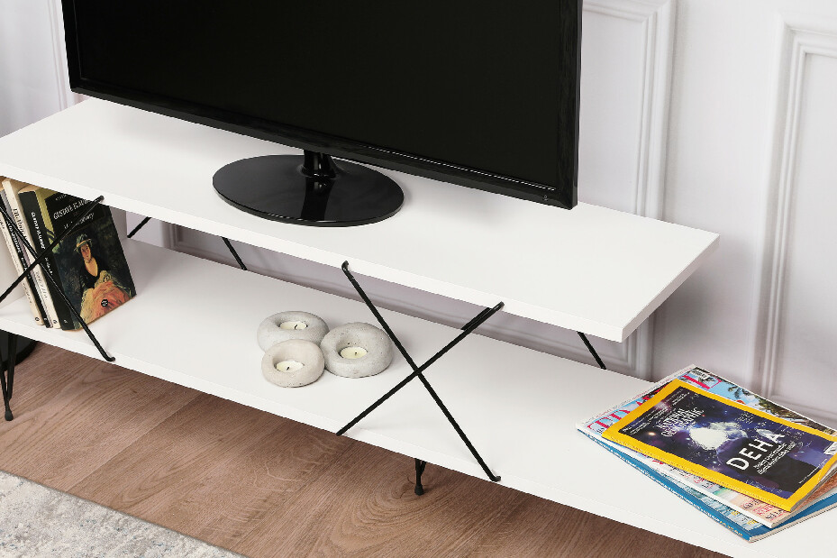 TV asztal/szekrény Stret (fehér)