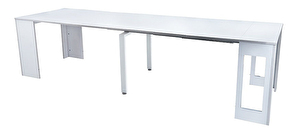 Széthúzható étkezőasztal 60-300 cm Raye (fehér + fehér) (8 és több fő részére)