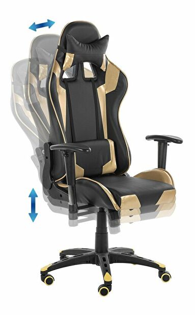 Irodai szék Kite (fekete + arany)