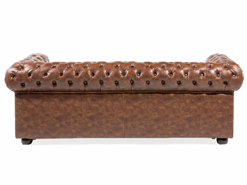 Háromszemélyes bőr kanapé Chichester (aranybarna)