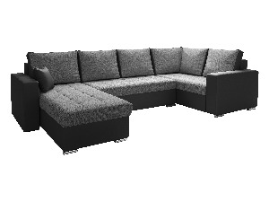 U-alakú sarok kanapé Lamont (szürke + fekete) (J)