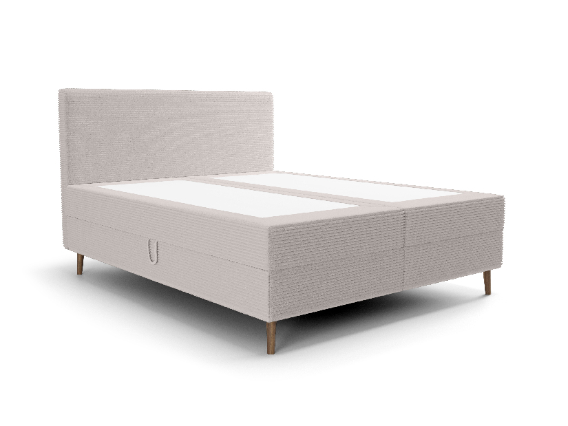 Egyszemélyes ágy 120 cm Napoli Bonell (fehér) (ágyráccsal, tárolóhellyel)