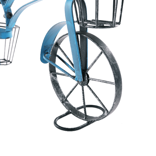 Bicikli formájú retró virágtartó Alberic (fekete + kék)