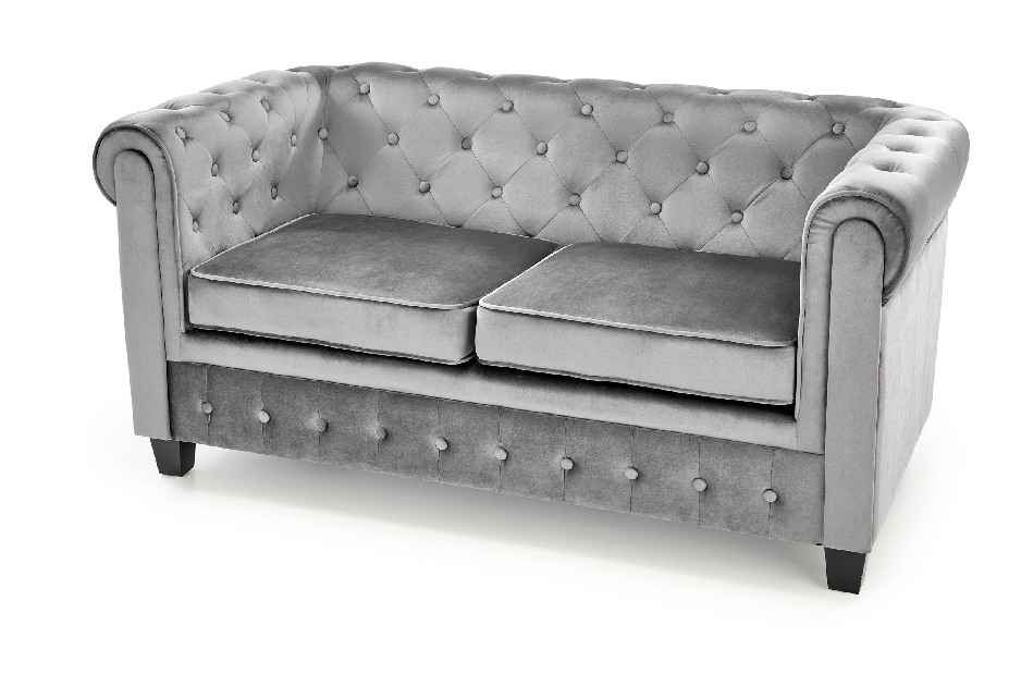 Kétszemélyes kanapé Elma XL (szürke + fekete)