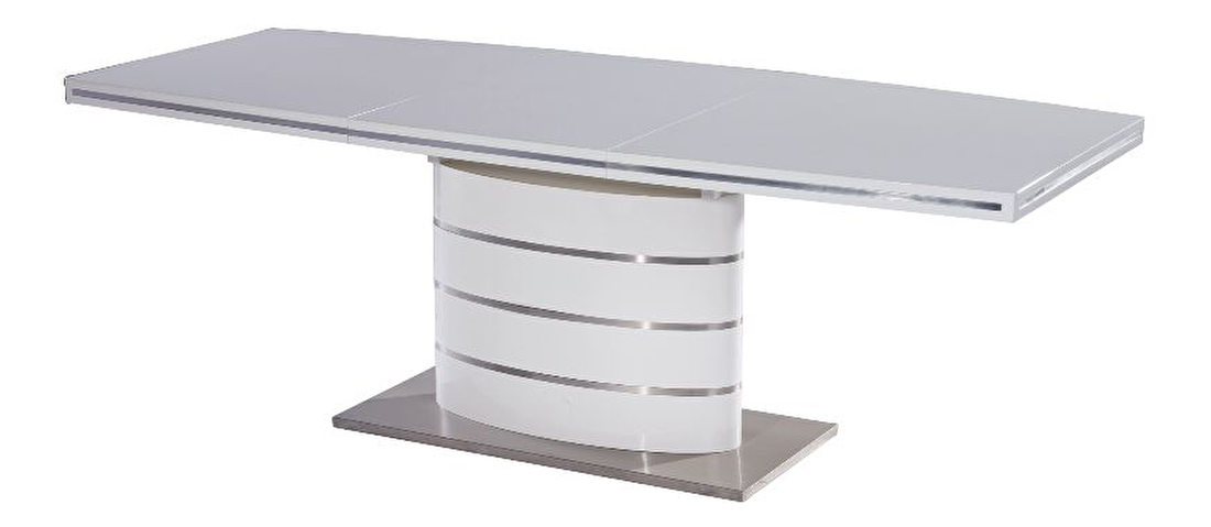 Széthúzható étkezőasztal 120-180 cm Florinda (fehér + fehér) (4 és 8 fő részére)