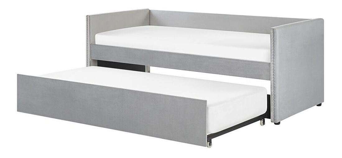 Egyszemélyes ágy 80 cm Clinton Bonell (bordó) (ágyráccsal és matraccal, tárolóhely nélkül)