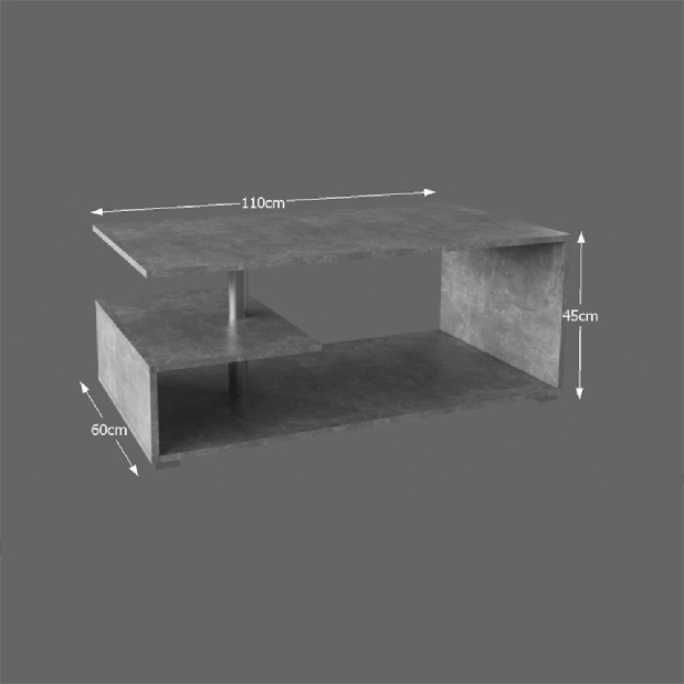 Dohányzóasztal Dordalus (beton)