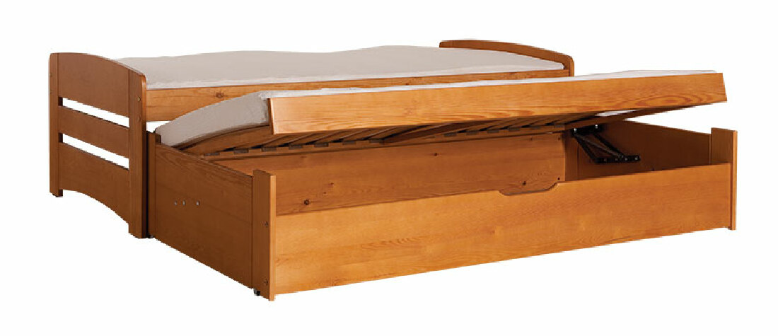 Széthúzható ágy 80 cm Branu (ágyrácsokkal és tárhellyel)