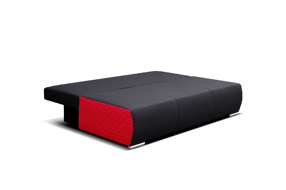 Háromszemélyes kanapé Lavinia (fekete + piros)