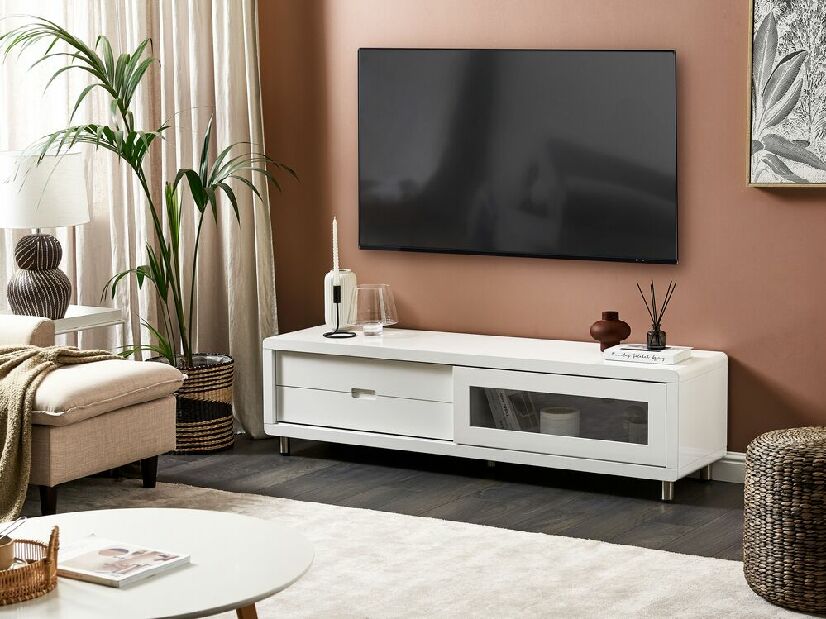 TV asztal/szekrény Pemza (fehér)