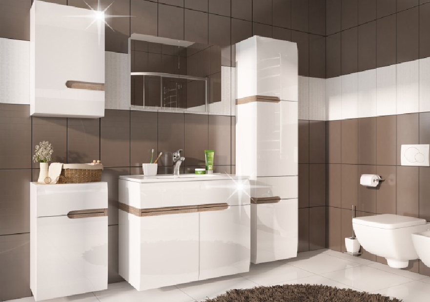 Fürdőszoba szekrény mosdó alá Lynatet Typ 150 2D (mosdóval)
