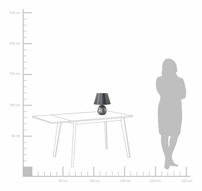 Asztali lámpa Sadel (sötétszürke)