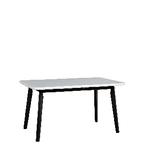 Asztal 80 x 140+180 VII (fehér) (fekete)