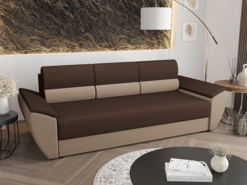 Háromszemélyes kanapé Radiant Bis (sötétbarna + világosbarna)