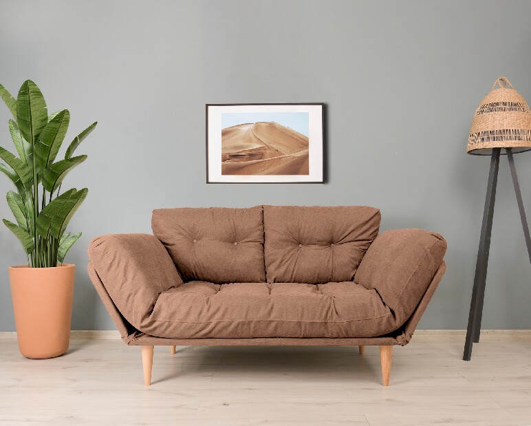 Háromszemélyes kanapé Nela (világosbarna)