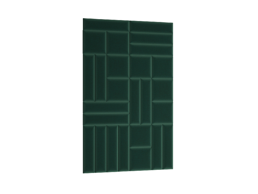 Kárpitozott panel 26 db. Quadra 120x195 cm (zöld)