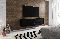 TV asztal/szekrény Savanna 160 (matt fekete + fényes fekete) (világítással)