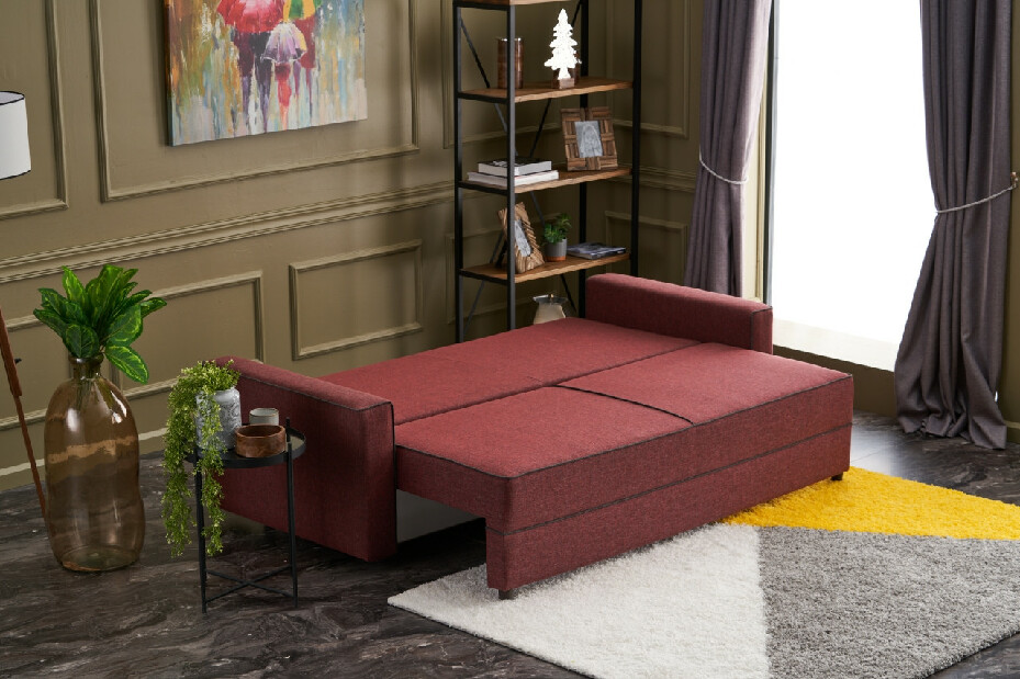Háromszemélyes kanapé Elnath (piros)