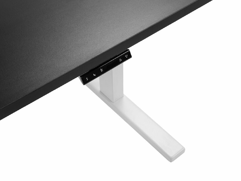 Íróasztal UPPER II (180 x 80 cm) (MDF) (fekete) (el. beállítható)
