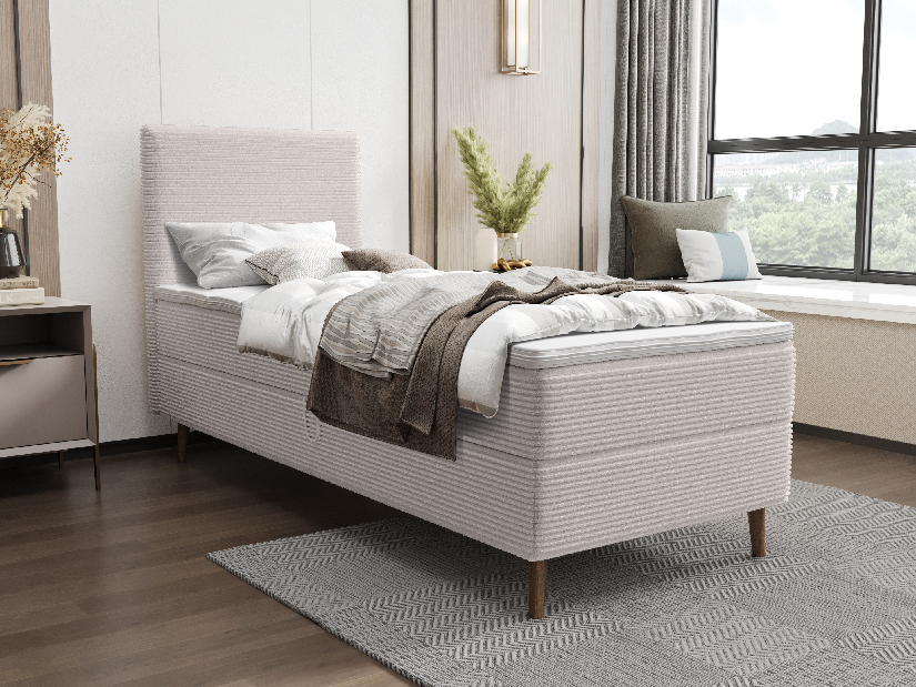 Egyszemélyes ágy 80 cm Napoli Comfort (fehér) (ágyráccsal és tárolóhely nélkül)